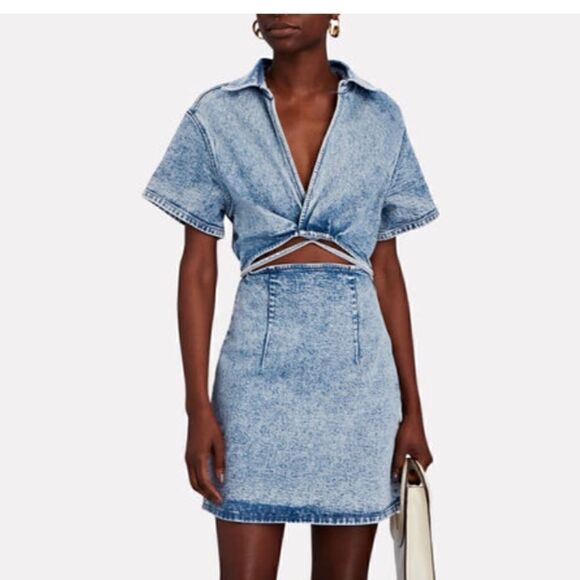 NWT LE JEAN
Koko Cut-Out Denim Shirt Dress S - Picture 4 of 8